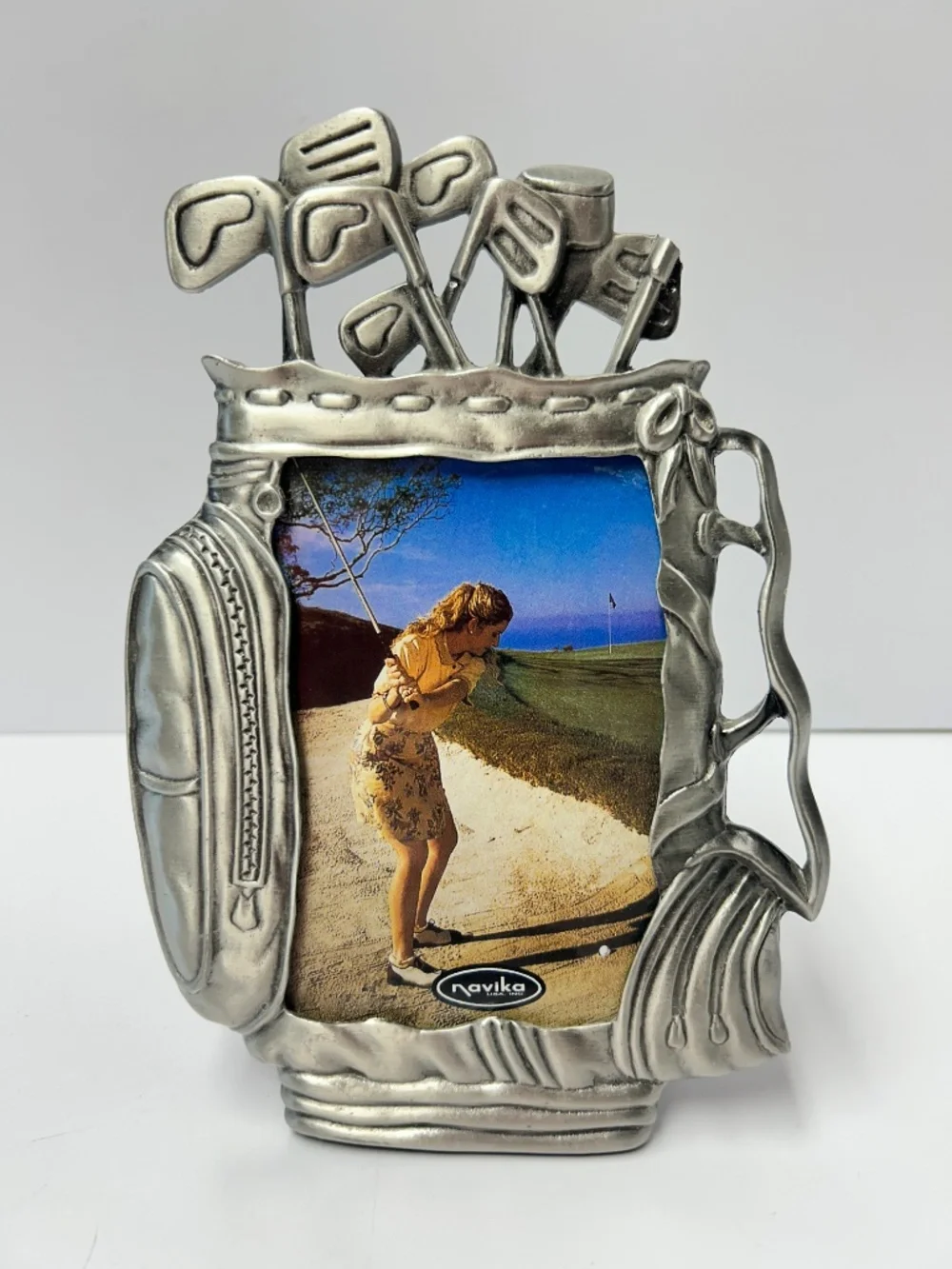 Lot of 3 Golf Themed Picture Frames Pewter Polyresin New